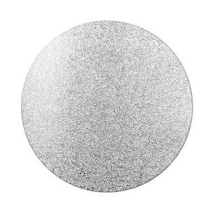 Cake Boards Discs: Silver Round Masonite Boards