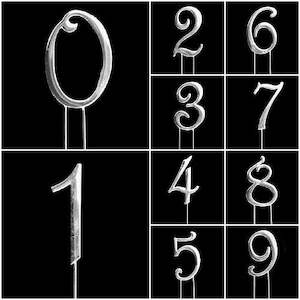 Clearance 1: Cake Toppers - Silver Number 8