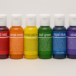 White: 🌈Chefmaster | Liqua-Gel | Food Colour | Rainbow Set | 6 x 20g