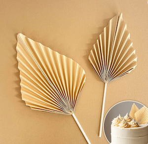 Deco Fan Topper Set | Cream | 2 Pieces | 9.5cm & 14cm