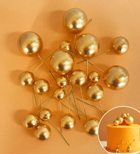 Foam Ball Topper Set | 20 Pieces | Gold Mirror Finish