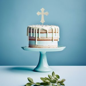 Cake Topper | Cross | Silver Plated