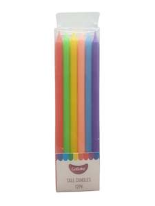 Pride: Candles | Rainbow | 12cm | Pack of 12 | GoBake
