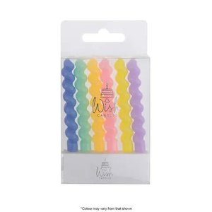 Candles: Candles | Pastel Twister Candles | Wish | Pack of 6