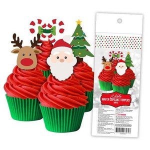 Edibles: Wafer Cupcake Toppers - Christmas (16)