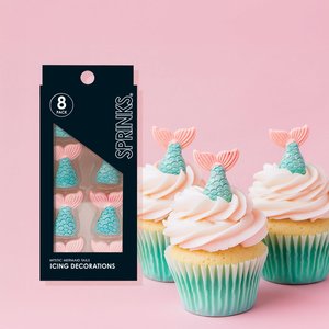 Featured: Icing Decorations | Mermaid Tails | Sprinks | 8 pieces