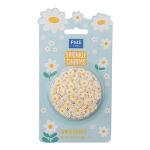 Featured: PME | Sprinkle Charms | White Daisies | 25g