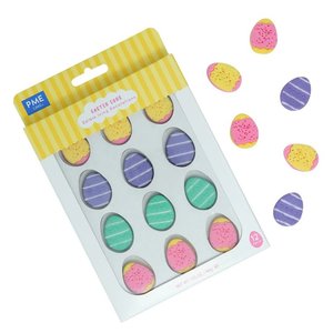 Featured: Edible Sugar Decorations | Easter Eggs | 12pc