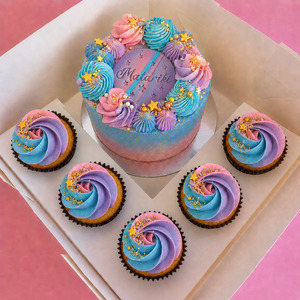 Matariki 5” Celebration Cake + Cupcake Gift Box