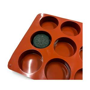 Round Chocolate Covered Cookie Silicone Mould | 12 Cavity