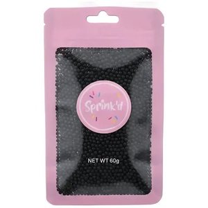 Sprinkle Medley | Black 2mm sugar balls| 60g | Sprink'd