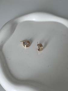 Earrings: Petite Grid Hoop Earrings