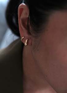 Textured Huggie Earrings