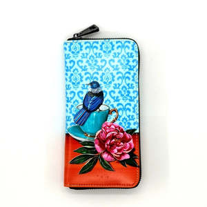 Accessories: Wallet - Long - Tui on Teacup with Peony