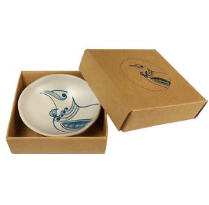 Aotearoa: Porcelain Bowl - Tui Teal on White - 7cm