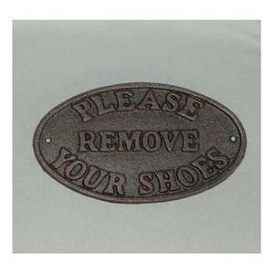 Decor: Sign - Remove Shoes