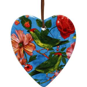 Decor: Heart - Hanging Ceramic - Finch