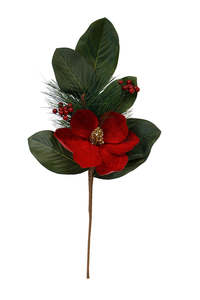 Decor: Christmas - Magnolia Pine Berry Spray