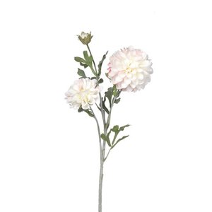 Artificial Flowers And Plants: Artificial Flower - Chelsea Dahlia - White/Blush