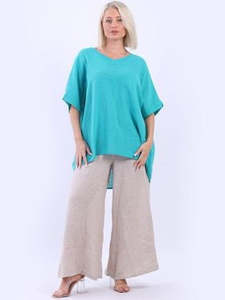 Tops: Top - Kelly Cotton - Aqua