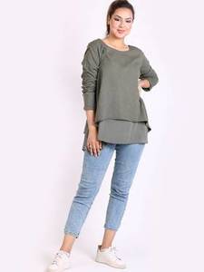 Tops: Olivia Layered Top Khaki