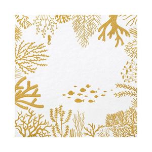 Christmas: Napkin - Gold - Underwater World