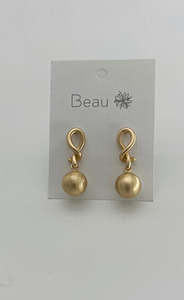 Accessories: Earrings - Knot Matt Gold