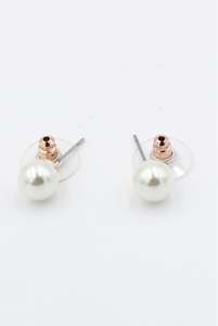Accessories: Earrings - Ballerina Glass Pearl Stud - Medium