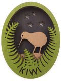 Aotearoa: Wood Cut Oval Magnet