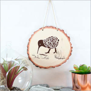 Gifts Under 20: Wood Slice Ornament - Kiwi