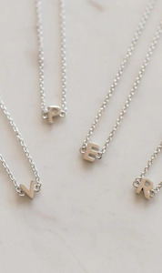 Sale: Little Letter Necklace Silver