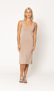 Two By Two: Reversable Rayon Full Length Slip - Nude