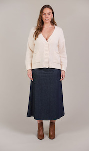 Cardigan: Katana Cardigan | Ecru