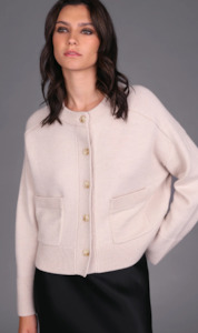 Chunky Merino Classic Cardi | Chalk
