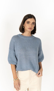 Knitwear: Alora Top | Blue