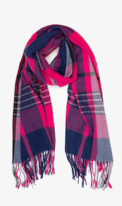 Scarves: Berry Nights Plaid Scarf