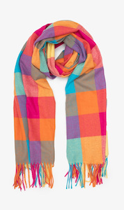 Scarves: Rainbow Check Scarf