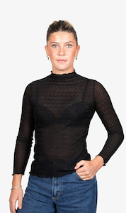 Tops: Lux Layer | Honeycomb Black