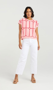 Sedgewick Knit | Blush Trellis