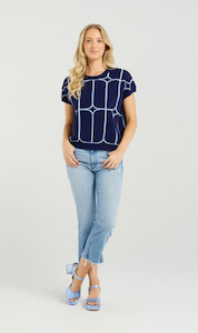 All In Stock: Sedgewick Knit | Twilight Trellis