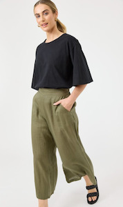 Pants: Studio Crop Pant | Khaki