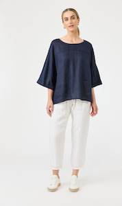Tops: Studio Relaxed Top | Navy