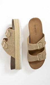 Footwear: Linen Slide
