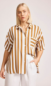 Treville Stripe Shirt | Caramel