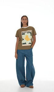 Aiden Tee | Army Green + Mint