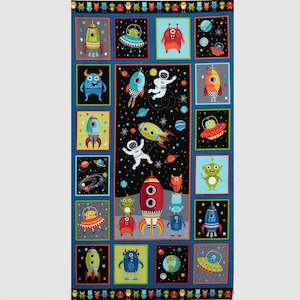 Craft Cotton Fabric: Outer Space Panel