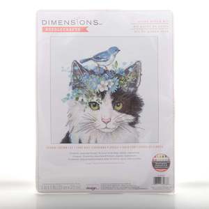 Craft Kits: Floral Crown Cat Cross Stitch Kit