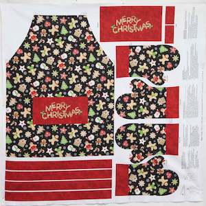 Christmas Panels: Sugar Coated Adult Apron & Mitts