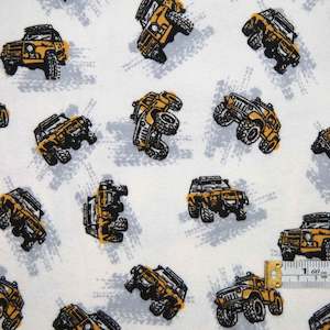Cotton: Wincyette Yellow Vehicles