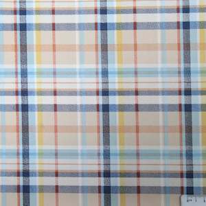 Fabric Orange: Iva - Cotton Fabric Peach/Blue